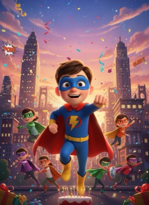 Free superhero birthday invitation design